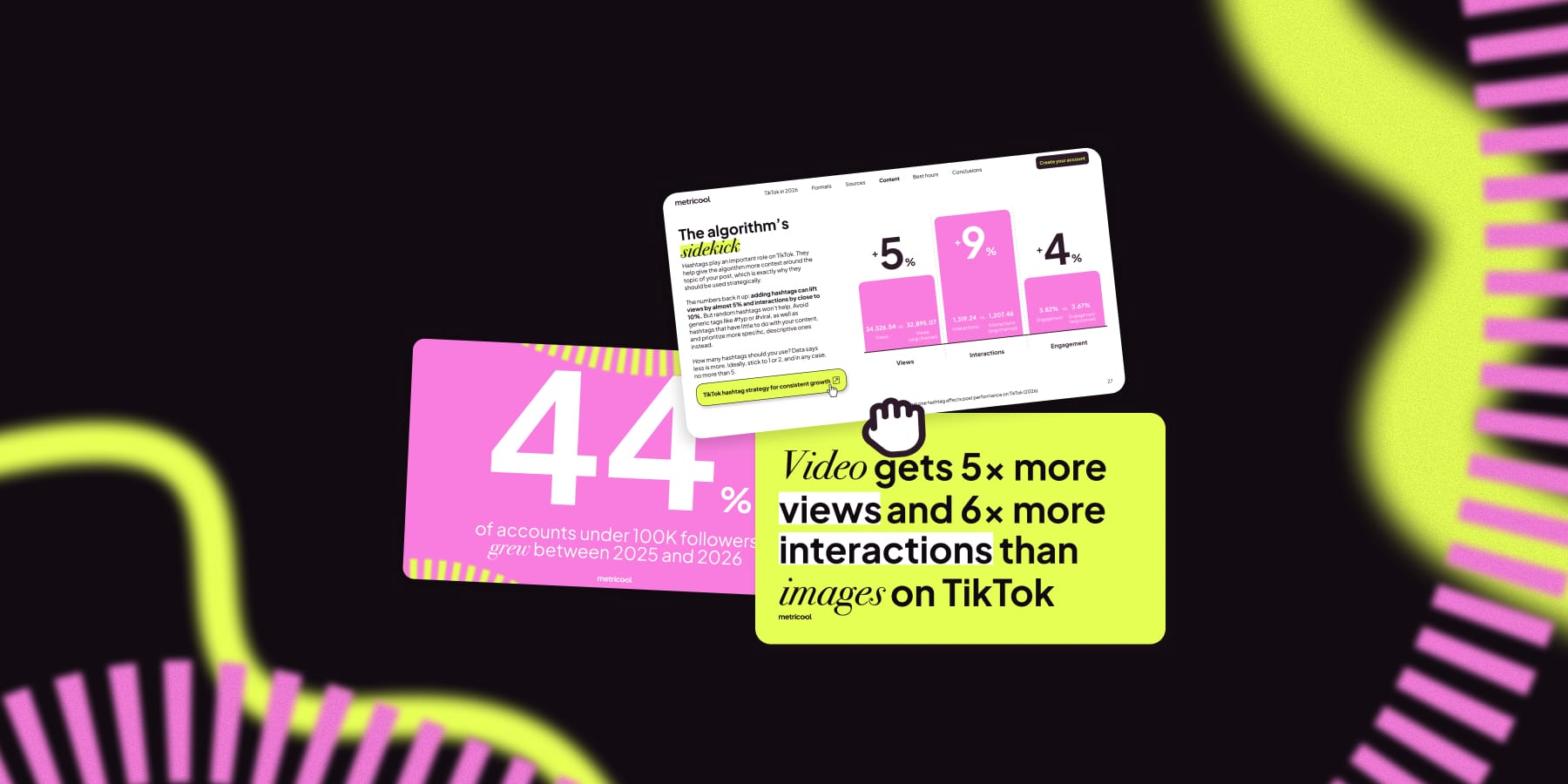 Responsable marketing analysant les performances de l'algorithme TikTok 2026 sur un écran d'ordinateur dans un studio moderne
