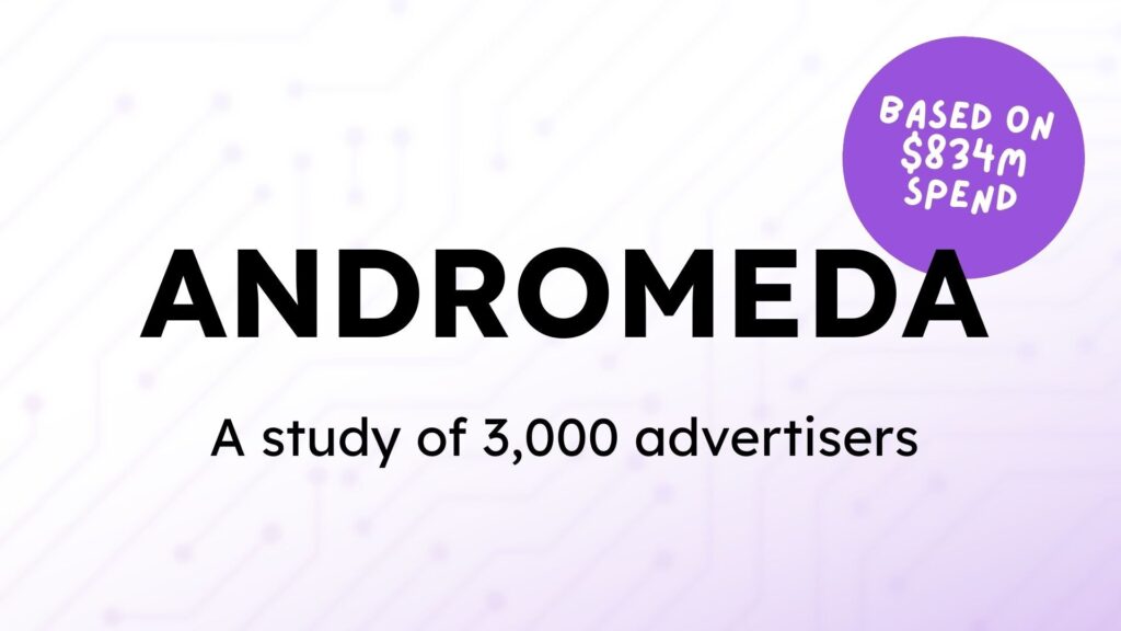 Équipe créative analysant des formats publicitaires Meta Ads Andromeda sur écrans dans un studio digital moderne