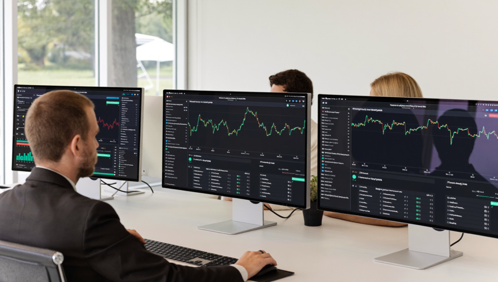 Équipe marketing analysant le tracking server-side et ses conversions sur des tableaux de bord