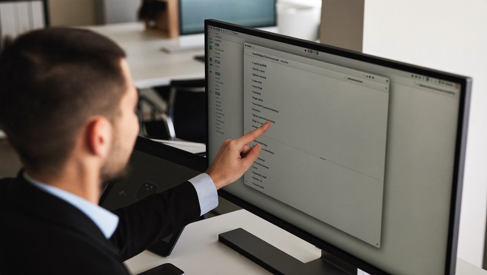 Experte configurant la nouvelle norme DMARC sur un écran d'authentification email