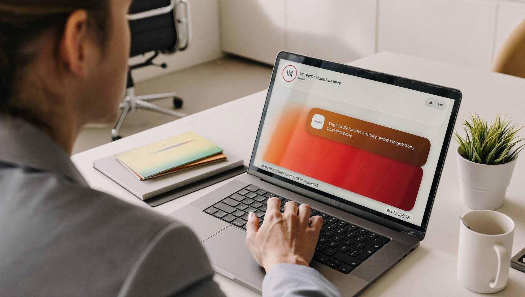 Un utilisateur discute avec un sponsored agent chatgpt de marque sur son ordinateur portable