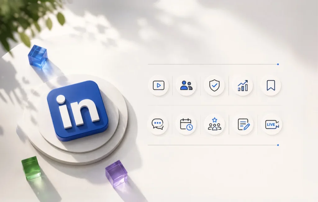 Équipe marketing analysant une campagne LinkedIn BrandLink sur un grand écran