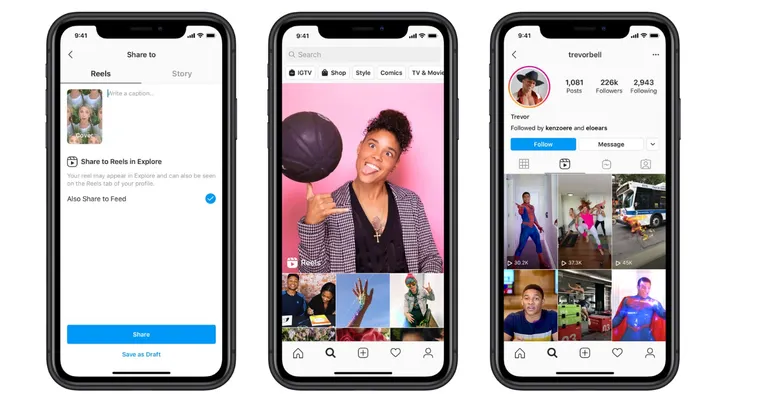 Créatrice filmant un Reel avec produits pour l'affiliation reels instagram en studio lumineux