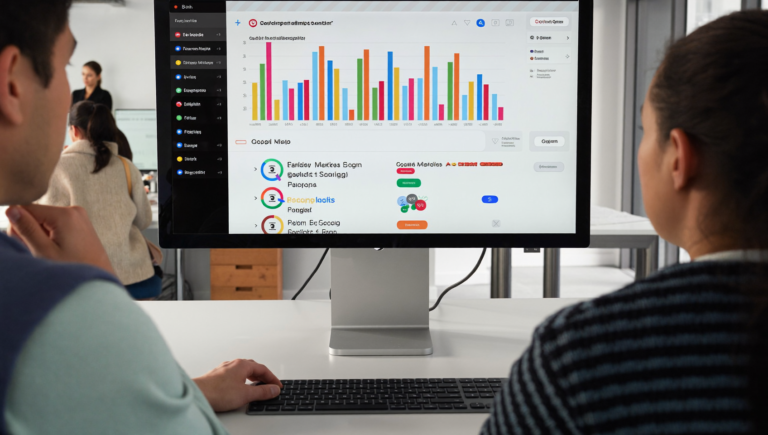 Équipe marketing pilotant la migration AI Max sur un tableau de bord Google Ads