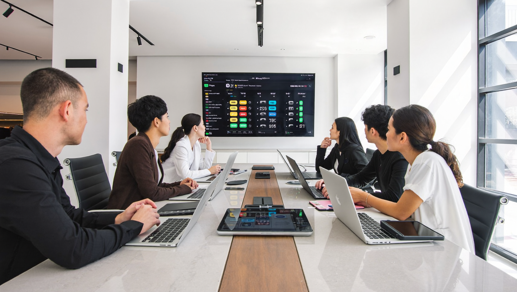 Équipe marketing analysant une liste Customer Match adresse IP sur un tableau de bord Google Ads