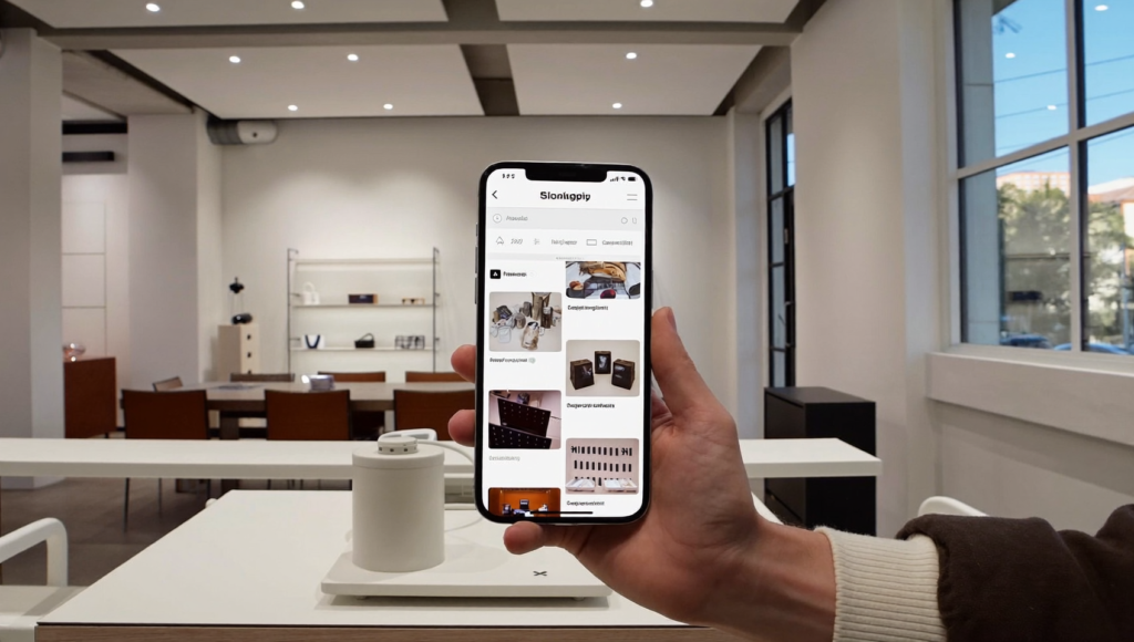 Recherche par image sur smartphone illustrant le filtre multimodal Search Console