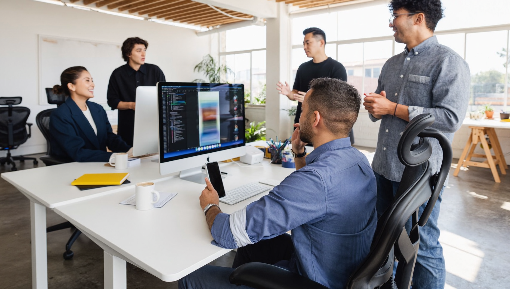 Équipe créative travaillant un montage Instagram First Draft pour Reels en studio