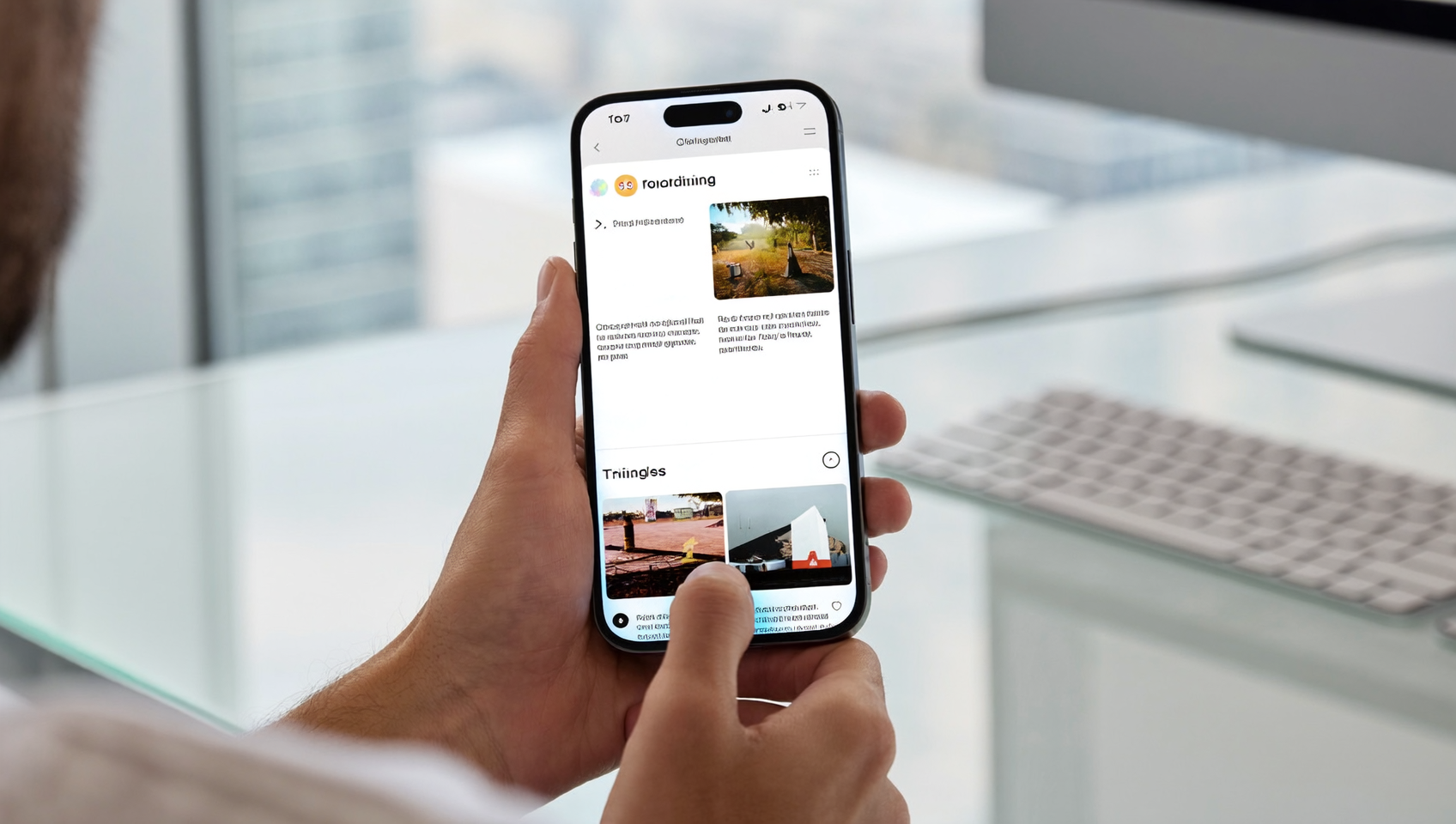 Lecteur consultant un fil d'actualité mobile illustrant le test Dive Deeper Discover de Google