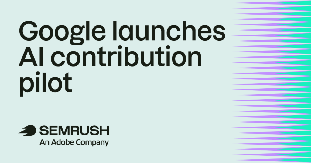 Tableau de bord Search Console illustrant l'AI Contribution Pilot et les gains des éditeurs