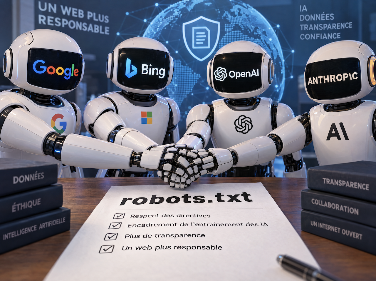 Robots.txt : Google, Bing, OpenAI et Anthropic s’alignent sur l’entraînement des IA